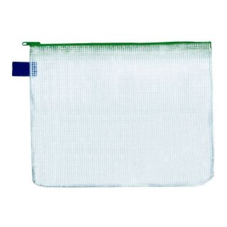Reißverschlussbeutel PVC, für Format B4, Textilreißverschluss grün, 320 x 415 x 0 mm (HxBxT)