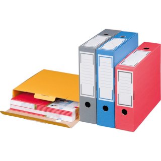 Archiv-Ablagebox, Innenmaß: 315 x 76 x 260 mm, Außenmaß: 325 x 86 x 265 mm, rot