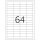PREMIUM Etiketten 48,3 x 16,9 mm, 6.400 Etiketten, matt, permanent haftend, Blattformat: DIN A4, weiß, Packung mit 100 Blatt