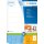 PREMIUM Etiketten 97 x 33,8 mm, 3.200 Etiketten, matt, permanent haftend, Format: DIN A4, Packung mit 200 Blatt, weiß
