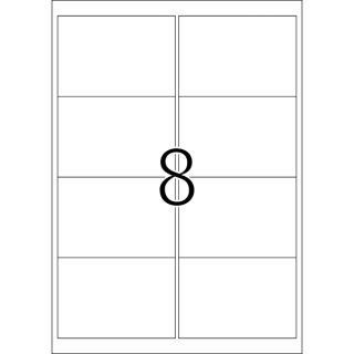 Wetterfeste Versandetiketten 99,1 x 67,7 mm, 200 Etiketten, weiß, permanent haftend, Packung à 25 Blatt