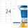 Wetterfeste Outdoor-Folienetiketten 63,5 x 33,9 mm, weiß, extrem stark haftend, 1 Packung = 10 Blatt = 240 Etiketten