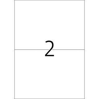 Wetterfeste Outdoor-Folienetiketten 210 x 148 mm, weiß, extrem stark haftend,  1 Packung = 10 Blatt = 20 Stück