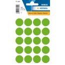 Etikett 19mm Farbpunkt l.grün 100 Etiketten pro Packung