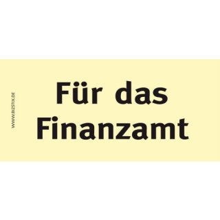 Haftnotizen gelb, 75 x 35 mm, "Für das Finanzamt", 100 Blatt pro Block