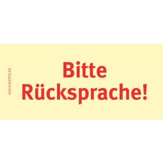 Haftnotizen gelb, 75 x 35 mm, "Bitte Rücksprache", 100 Blatt pro Block