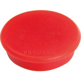 Franken Haftmagnet, Ø: 38mm, rot, Haftkraft: 2500g (bis zu 20 Blatt 80g/qm), Packung à 10 Stück