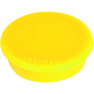 Franken Haftmagnet, Ø: 32mm, gelb, Haftkraft: 800g (bis zu 7 Blatt 80g/qm), Packung à 10 Stück