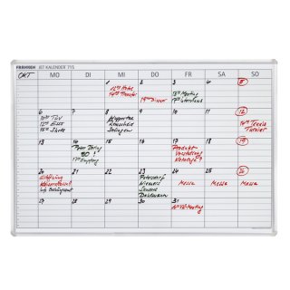 Jet Wochen & Monatskalender 60 x 90 cm, beschreibbare Tafeloberfläche, Einsatz als Monatskalender oder Wochenkalender möglich