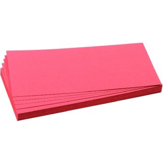 Moderationsrechtecke 9,5 x 20,5 cm, rot, 130g/qm, 100 % Altpapier, 1 Pack = 500 Stück