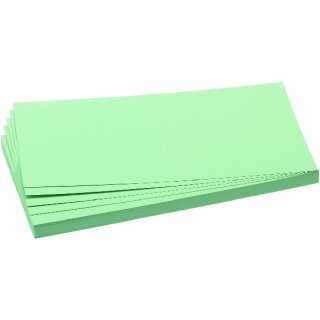 Moderationsrechtecke 9,5 x 20,5 cm, grün, 130g/qm, 100 % Altpapier, 1 Pack = 500 Stück