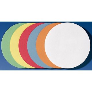 Moderationskreise Ø 14 cm in 6 Farben sortiert, 130g/qm, 100 % Altpapier, 1 Pack = 500 Stück