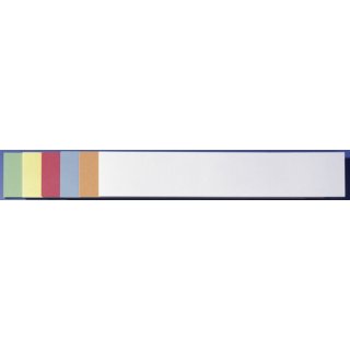 Moderationstitelstreifen, 100 Stück in 6 Farben, 9,5 x 54,5 cm, 130g/qm, aus 100% Altpapier, sortiert, VE = 100 Stück