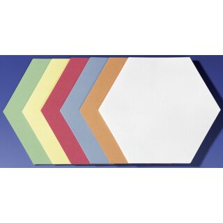 Moderationswaben 16,5 x 20 cm in 6 Farben sortiert, 130g/qm, 100 % Altpapier, 1 Pack = 500 Stück