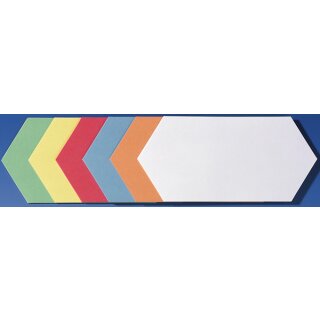Moderationsrhomben 9,5 x 20,5 cm in 6 Farben sortiert, 130g/qm, 100 % Altpapier, 1 Pack = 500 Stück