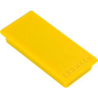 Franken Haftmagnet, 23x50mm, gelb, Haftkraft: 1000g (bis zu 10 Blatt 80g/qm), Packung à 10 Stück