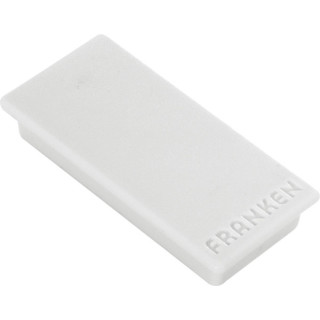 Franken Haftmagnet, 23x50mm, grau, Haftkraft: 1000g (bis zu 10 Blatt 80g/qm), Packung à 10 Stück