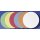 Moderationskreise Ø 9,5 cm in 6 Farben sortiert, 130g/qm, 100 % Altpapier, 1 Pack = 300 Stück
