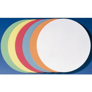Moderationskreise Ø 19,5 cm in 6 Farben sortiert, 130g/qm, 100 % Altpapier, 1 Pack = 300 Stück