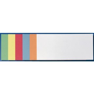 Moderationsrechtecke 9,5 x 20,5 cm in 6 Farben sortiert, 130g/qm, 100 % Altpapier, 1 Pack = 300 Stück