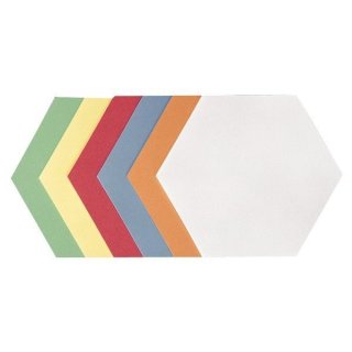 Moderationswaben 16,5 x 20 cm in 6 Farben sortiert, 130g/qm, 100 % Altpapier, 1 Pack = 300 Stück