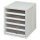 Schubladenbox HAN SCHRANK-SET A4 5 Schubladen offen hellgrau