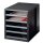 Schubladenbox HAN SCHRANK-SET A4 5 Schubladen offen schwarz