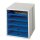Schubladenbox HAN SCHRANK-SET A4 5 Schubladen offen grau/blau