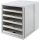 Schubladenbox HAN SCHRANK-SET KARMA A4 5 Schubladen offen grau