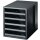 Schubladenbox HAN SCHRANK-SET KARMA A4 5 Schubladen offen schwarz