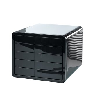 Schubladenbox HAN i-BOX A4/C4 5 Schubladen geschlossen schwarz