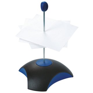 Zettelspießer DELTA, schwarz/blau, inkl. Schutzkappe, möbelschonend