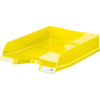 Briefkorb VIVA, New Colour gelb, für DIN A4/C4, stapelbar, hochglänzend