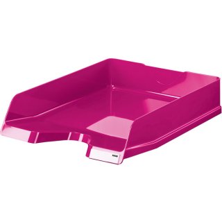 Briefkorb VIVA, New Colour pink, für DIN A4/C4, stapelbar, hochglänzend