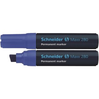 Permanentmarker  280, mit Keilspitze 4 - 12 mm, farbintensiv, geruchsarm, schnelltrocknend, nachfüllbar, blau
