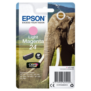 Epson 24 Tintenpatrone magenta hell, 360 Seiten, Inhalt 5,1 ml