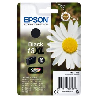 Epson 18XL Tintenpatrone Schwarz, ca. 470 Seiten - Original