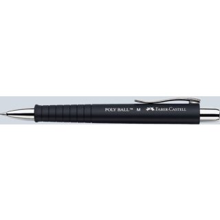 Kugelschreiber POLY BALL M, schwarz, Strichstärke 0,4 mm, Großraummine M, blau