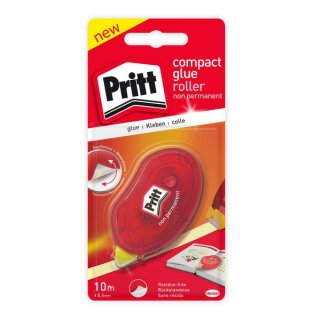 Kleberoller Pritt Compact wiederablösbar, 10 m x 8,4 mm - Einwegroller