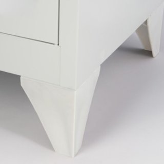 Polypropylenfüße für MonoBloc Garderoben- & Schließfachsysteme, Höhe 150 mm, lichtgrau, VE = 4 Stück