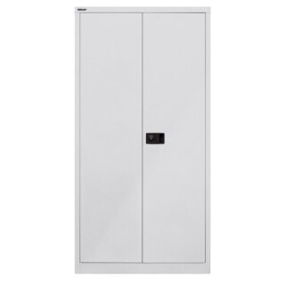 Flügeltürenschrank Universal, 3 Böden, 4 Ordnerhöhen, abschließbar, 1806 x 914 x 400 mm, lichtgrau