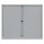 Rollladenschrank EuroTambour, 2 Böden, 2,5 Ordnerhöhen, abschließbar, 1030 x 1.200 x 430 mm, Korpus silber, Rollladen silber
