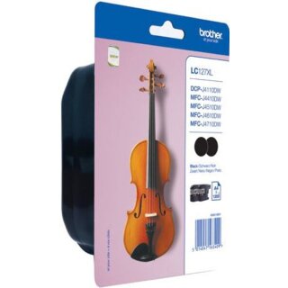 Brother LC-127XL Tintenpatronen Schwarz, 2er-Set, je ca. 1.200 Seiten - Original