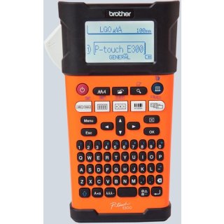 Beschriftungsgerät P-touch PT-E300VP, QWERTZ-Tastatur, orange