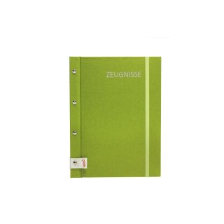 Roth Zeugnismappe Buchleineinband gebunden mit 12 extra starke Hüllen Farbe: grün