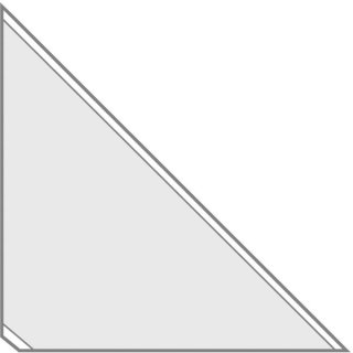 Dreiecktasche, 17 x 17 cm, selbstklebend, 100er Pack, VE = 1 Packung = 100 Hüllen