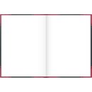 Chinabuch A7 blanko 96 Blatt mattschwarz mit roten Ecken
