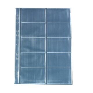 Visitenkartenhüllen A4 10 Fächer glasklar PP 10 Stück, (B x H): 21,5 x 29,8 mm