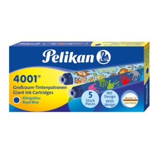 Pelikan Großraum-Tintenpatronen  4001® mit Motiv, königsblau VE=5 Stück