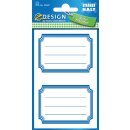 Buchetiketten Rahmen blau AVERY Zweckform 52 x 70 mm, 12...